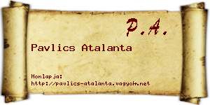 Pavlics Atalanta névjegykártya